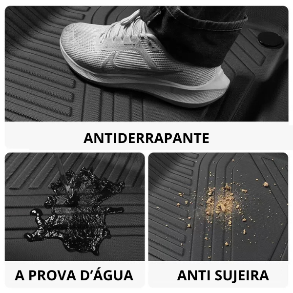 Tapete Automotivo 3D Sob Medida com LOGO – Encaixe Perfeito e Proteção Total