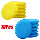Kit com 10 Esponjas Redondas de Espuma para Enceramento e Polimento Automotivo