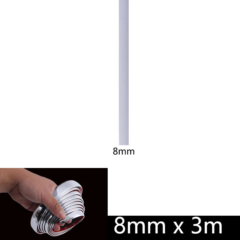 Fita Cromada Decorativa e Protetora para Carros – 3M / 5M