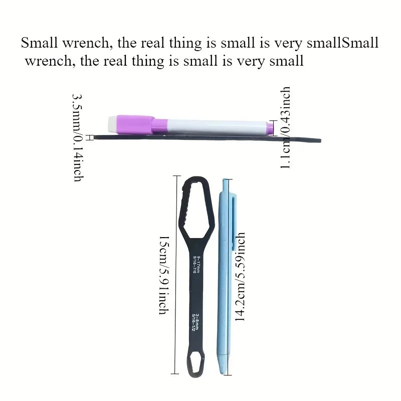 Chave de Boca Dupla Multifuncional 8 a 17mm – Ferramenta Profissional para Parafusos e Porcas