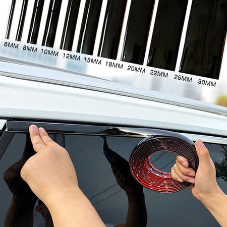 Fita Cromada Decorativa e Protetora para Carro – 3M / 5M (10mm, 15mm, 20mm)