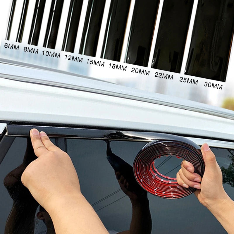 Fita Cromada Decorativa e Protetora para Carro – 3M / 5M (10mm, 15mm, 20mm)