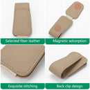 Suporte Magnético para Óculos – Presilha de Couro para Para-sol do Carro