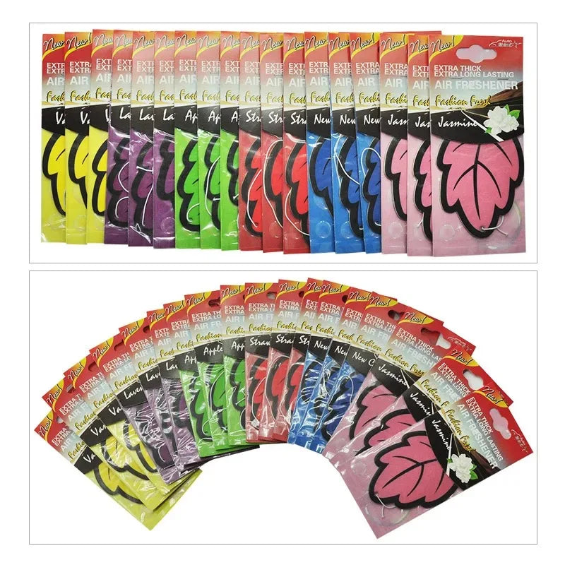 Aromatizador de Carro em Papel Perfumado – Formato de Folha
