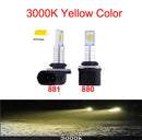 Par de Lâmpadas de LED H27 (880/881) para Farol e Neblina – 20000LM 6500K