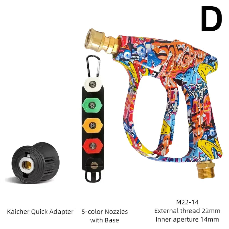 Pistola de Água de Alta Pressão 4350PSI com Design Graffiti e Kit de Espuma