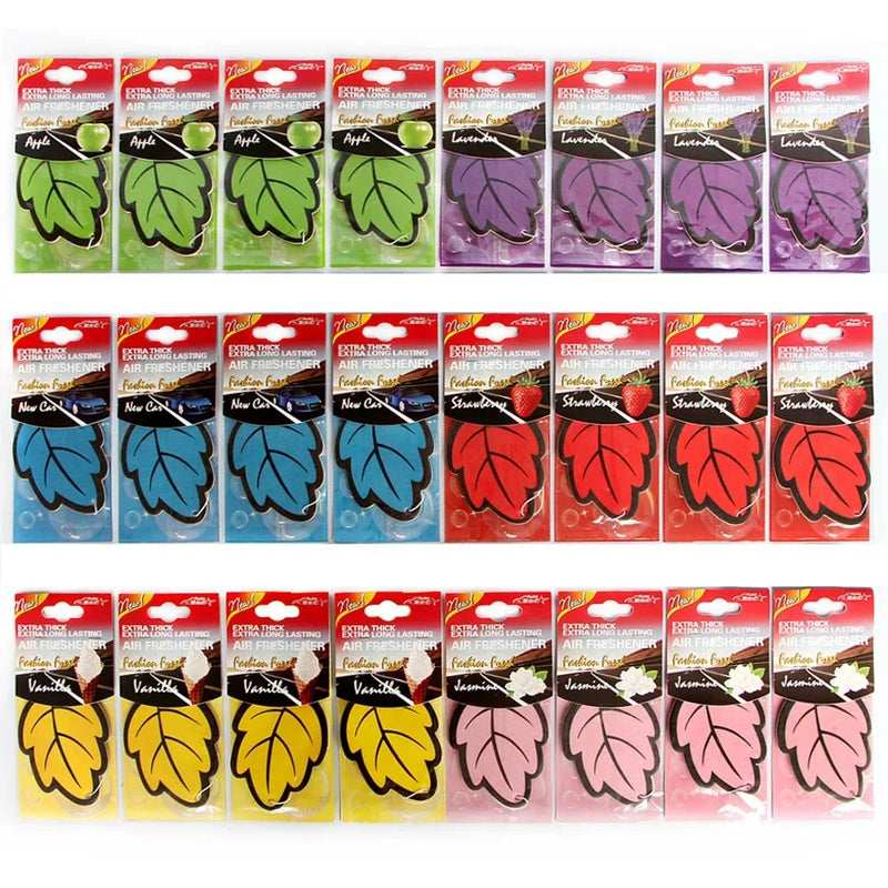 Aromatizador de Carro em Papel Perfumado – Formato de Folha