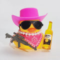 Pato Decorativo Cowboy para Painel de Carro