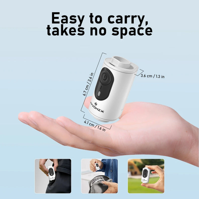 Mini Bomba de Ar Portátil 180L/Min – Inflação e Desinflação Rápida com 3 Bicos