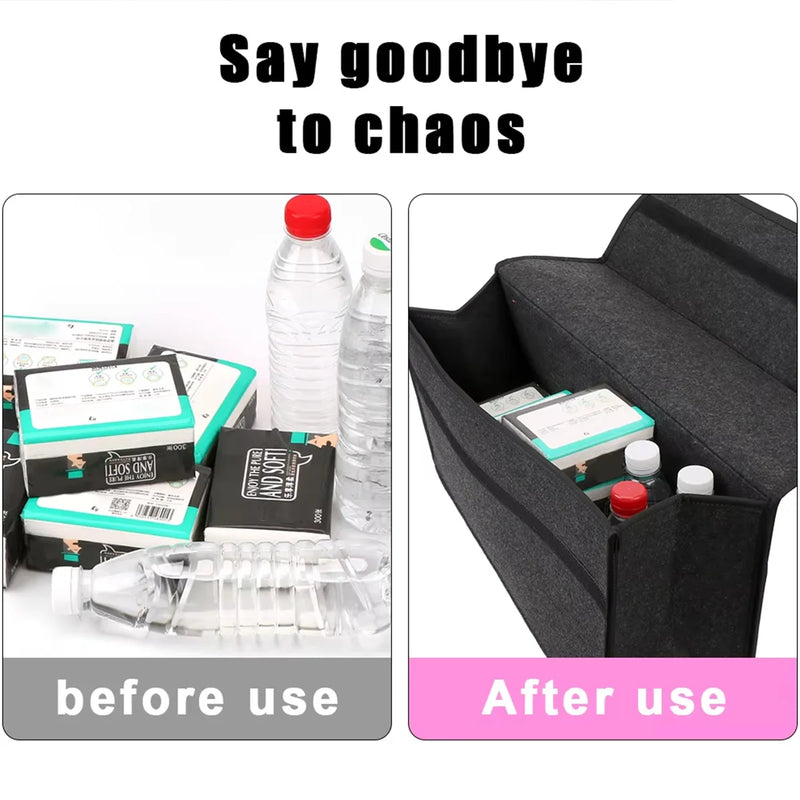 Caixa Organizadora Automotiva em Feltro – Armazenamento Macio e Ampliado