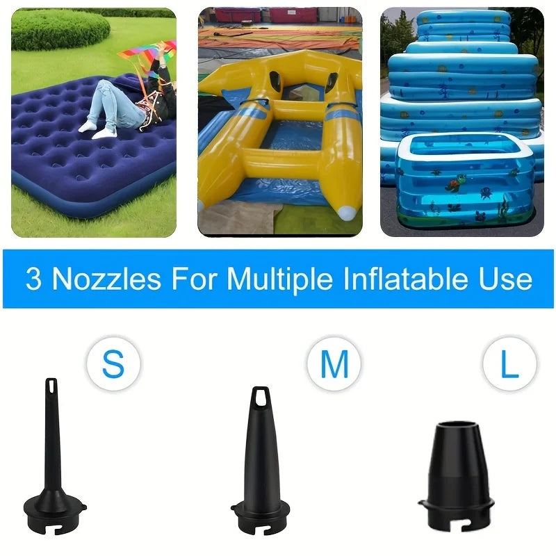 Bomba de Ar Portátil 5200mAh – Ideal para Colchões, Sofás Infláveis e Piscinas