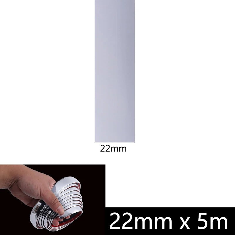 Fita Cromada Decorativa e Protetora para Carros – 3M / 5M